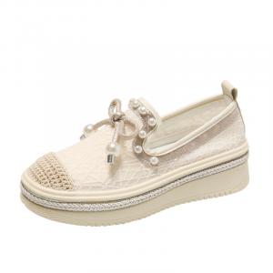 TAFN Женские повседневные туфли-лодочки экрю, цвет Ecru