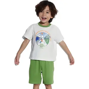 Повседневная спортивная одежда для детей 3-7 лет GAP, бело-зеленая комбинация