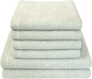 Набор полотенец Dyckhoff "Пейзаж" (комплект, 6 шт., 2 банных полотенца (70х140 см) - 4 полотенца для рук (50х100 см), 4 полотенца для рук (50х100 см), 2 полотенца для душа (70х140 см) (6 шт.), цвет minze