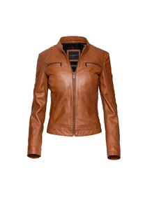 Кожаная куртка булады-110 Bugatti, цвет cognac