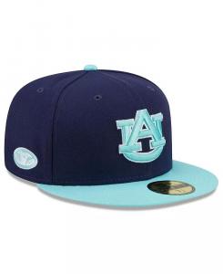 Мужская темно-синяя, светло-голубая шапка Auburn Tigers 59FIFTY Fitted New Era