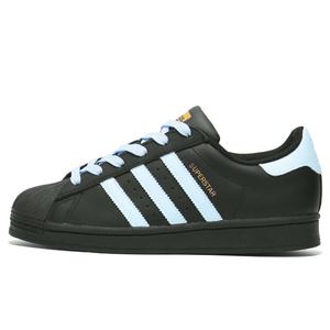 Adidas Originals Superstar J Anti Kick And Abrasion Resistant Low top детские скейтбординг кроссовки Blue Black для подростков