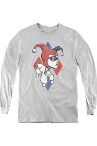 Футболка с длинным рукавом Batman Profiling Youth Gildan, Athletic Heather