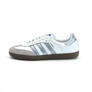 Adidas Originals Кроссовки для скейтбординга SAMBA OG Silver Frost Nova Leap с противоскользящим износостойким низким верхом, унисекс, белые, серебристые