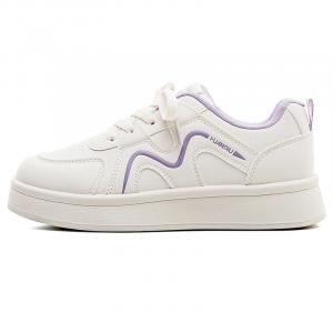 HUANQIU Нескользящие и износостойкие легкие низкие кроссовки для скейтбординга женские, белые, фиолетовые