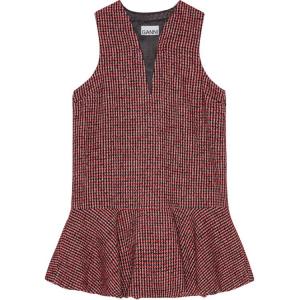 Проверенное мини-платье GANNI, гоночный красный