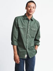 Рубашка из хлопкового твила Aubin Normanby, цвет хаки