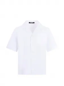 Рубашка с коротким рукавом Balmain Kids, белый
