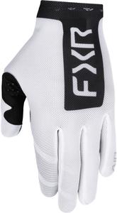 Перчатки для мотокросса FXR pro-fit air logo с перфорацией, White/Black