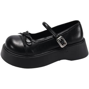 WUJI Женские туфли Мэри Джейн на платформе 5 см черные, цвет Black