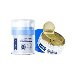 Набор для ухода за кожей против морщин вокруг глаз, подтягивающий и увлажняющий, комплект из 2 предметов LANLVX