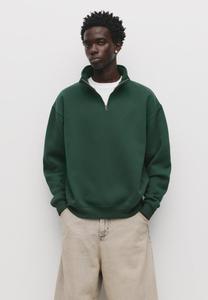 Толстовка PULL&BEAR BASIC QUARTER-ZIP, Dark Green