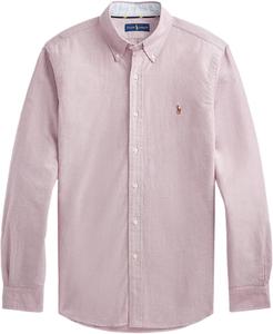 POLO RALPH LAUREN Мужская классическая оксфордская рубашка с длинным рукавом, Ralph Lauren Crimson