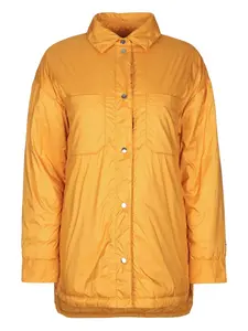 Пуховик с воротником поло Add, оранжевый