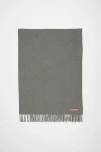 Шерстяной шарф с бахромой - оверсайз Acne Studios, Grey Melange