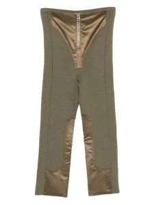 Брюки с молнией и вставками Jean Paul Gaultier, зеленый