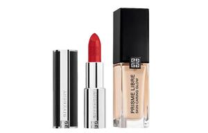 Givenchy Набор макияжа Soft Light Foundation Red Velvet Lipstick из 2 предметов: легко растушевывается, выравнивает тон кожи