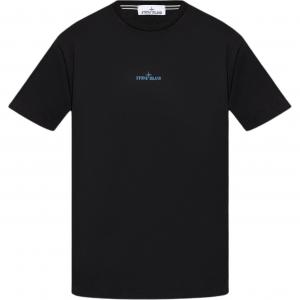 Футболка с логотипом STONE ISLAND, черная