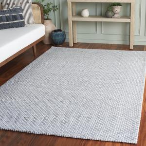 Ковер SAFAVIEH, 183 x 275 см, - коллекция Marbella - Silver & Ivory, ручной работы, идеально для гостиной, спальни, столовой (MRB301G)