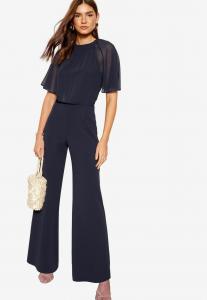 Комбинезон FLUTTER SLEEVE WIDE LEG Friends Like These, синий