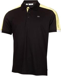 Мужская влагоотводящая экологичная рубашка-поло для гольфа Calvin Klein Miles, Black