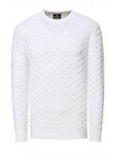 Белый свитер с круглым вырезом, крупной вязки, однотонный Rusty Neal