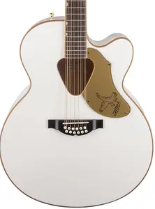 Gretsch G5022CWFE-12 Rancher Falcon Jumbo 12-струнная акустическая электрогитара с вырезом, система звукоснимателей Fishman, белая
