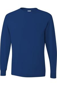 Футболка JERZEES Dri-Power с длинным рукавом 50/50, цвет royal