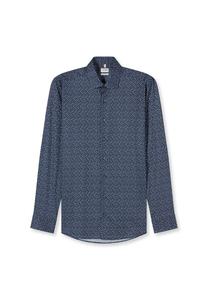 Рубашка делового кроя Slim Fit OLYMP, темно-синий/светло-голубой