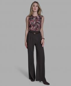 Женские плиссированные брюки с широкими штанинами BCBG, Truffle Multi