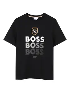 Футболка с логотипом Boss Kidswear, черный