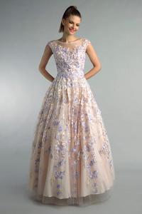 Платье с цветочной аппликацией Basix Black Label, светло-фиолетовый