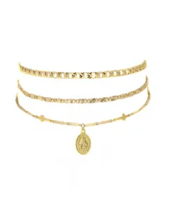 Ожерелье из смешанных слоев Ettika, gold