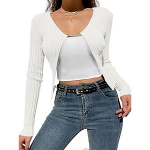 Женский кардиган с открытой передней частью и длинными рукавами Seoria, White