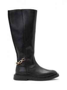 Кожаные ботинки до колена с цепью Escher AllSaints, Black