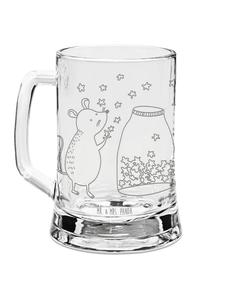 Пивная кружка с мышкой, звезды без слов, прозрачные Mr. & Mrs. Panda