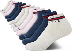 Женские носки Tommy Hilfiger Quarter - 12 пар спортивных носков с мягкой подошвой и поддержкой свода стопы (размеры: 4-10), Beige Heather Assorted