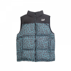 Жилет унисекс с воротником-стойкой, утолщенные, другие Slamble, зеленый leopard