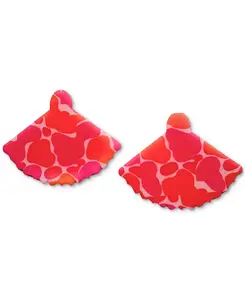 Миниатюрные серьги-гвоздики Liora в форме веера Swanky Designs, pink