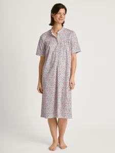 Ночная рубашка CALIDA "Мягкий хлопок", комфортного кроя, длина 110 см, с планкой на пуговицах, цвет Blush Flower