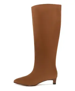 Элегантные замшевые сапоги до колена - светло-коричневые Cesare Gaspari, коричневый