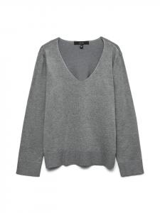 Vero Moda Вязаный свитер средне-серого меланжевого цвета