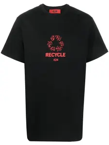 Футболка с графическим принтом логотипа 424, черный