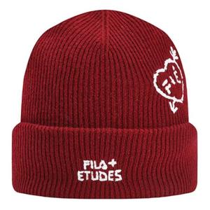 FILA Бордовая вязаная шапка из овечьей шерсти унисекс, Burgundy