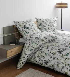 Постельное белье Janine Mako-Satin * 155x220, 80x80, 2-piece Modern Art S 42152-06-512 шалфейно-зеленый оливковый Original Janine