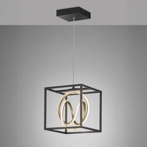 Светодиодный подвесной светильник Fischer & Honsel Gisi, железо / силикон - черный / золотой - 1-ламповый