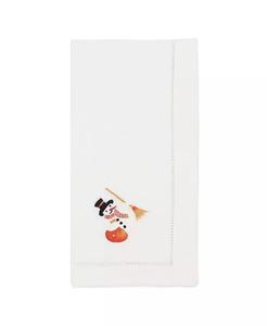 Набор салфеток «Снеговик» с вышивкой «Морозный снеговик», 6 шт., 20 x 20 дюймов Saro Lifestyle, белый