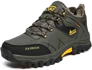 Мужские ботинки для пеших прогулок Зимние ботинки Снегоходные Ботинки Повседневные Легкие Водонепроницаемые Снежные Ботинки Для Всех Поверхностей Дышащие Уличные Ботинки До Щиколотки Ботинки для Походов и Туризма Qacksv, зеленый