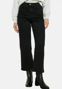 Джинсы с высокой талией и широким расклешенным низом Lolaliza, Black