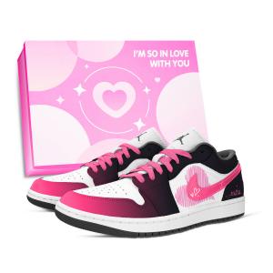 Jordan Кроссовки Air 1 Vintage Unisex низкие Black, Pink